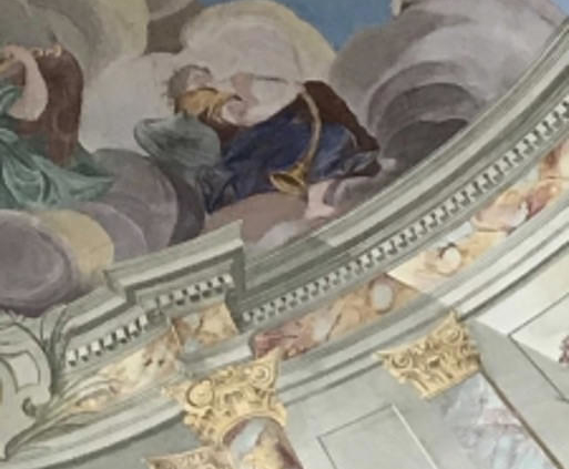 Dreifaltigkeitskirche Waltershausen Deckendetail Oboe da caccia