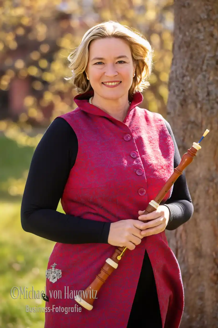 Jeanine Krause von Symphonie des Dragons mit Barock-Oboe
